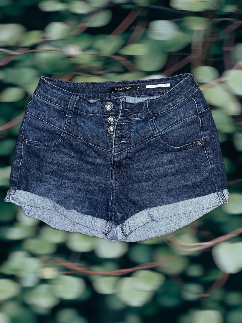 blackheart denim shorts size 7